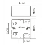 Vision Cable Termination System V3, 1-Gang Backbox - 3446597