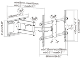 VISION Display Wall Arm Mount VESA 600x400 Black - 6622967